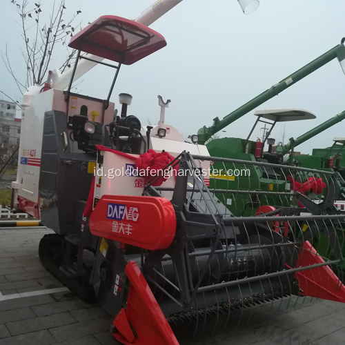 lagi pengirik drum self-propelled rice harvester dengan cab